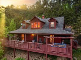 Private Mountain Cabin, hot tub escape in the Smokies, with THE view，位于赛维尔维尔的酒店