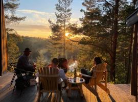 Mikrohyttene Moen Ranch，位于克拉格勒的山林小屋