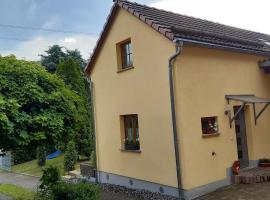 Modern holiday home on the outskirts of Saxon Switzerland with covered terrace，位于霍恩斯泰因的家庭/亲子酒店