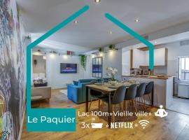 Le Paquier - MyCosyApart, Vieille ville, Calme, Lac 100m, Netflix，位于安锡的酒店