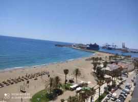 Espectaculares Vistas al mar Playa Malagueta，位于马拉加蓬皮杜中心附近的酒店
