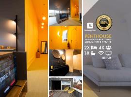 Luxury Penthouse & Terrace - Mons City Center，位于蒙斯University of Mons - Campus Plaine de Nimy附近的酒店
