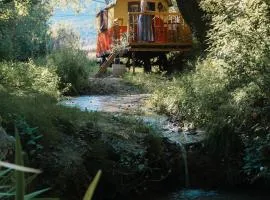 Roulotte Tzigane au bord du ruisseau - Drôme Provençale (2p)