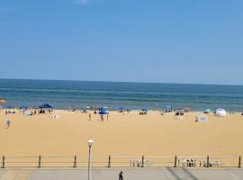 Oceanfront beach, sky, & dolphins，位于弗吉尼亚海滩的酒店