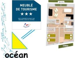 LOCBASQUE COM Appartement Résid Bidart Plage , classé meublé de tourisme 3 étoiles，位于比达尔的酒店