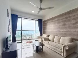 Homestay at Palas Horizon with sunrise view，位于伯恩仓的带按摩浴缸的酒店