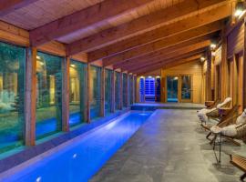 Bear Lodge with private Pool, Hottub, and Sauna!