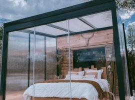 Cabane au style scandinave et son bain nordique，位于布永的酒店