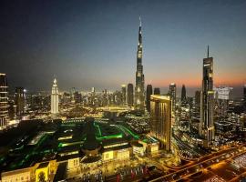 Magnificent 3BR with Full Burj Khalifa & Fountain view，位于迪拜迪拜购物中心附近的酒店