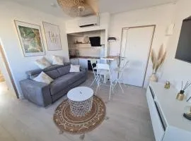 Appartement lumineux avec vue sur mer a 50 m de la plage et du centre