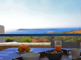 Villa Zoe with Seaview near Golden Beach，位于克里希阿克提的酒店