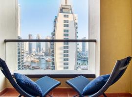 La Buena Vida Holiday Homes, Luxe, 3BR with, full kitchen, Marina View, by JBR Beach, Tram & Marina，位于迪拜的酒店