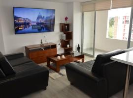 Hermoso apartamento en Paipa con vista al lago Sochagota.，位于派帕的酒店