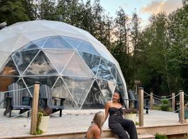 Geodome water view stay on Grand Manan Island，位于Castalia的别墅