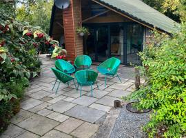 The Shed . A cosy, peaceful, 96% recycled, chalet.，位于斯旺西的木屋