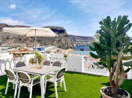 Malibú Mogán Casa Vintage - Amazing sea/harbour view，位于莫甘海滩的别墅