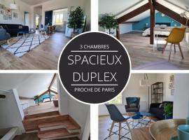 Spacieux duplex sous combles.，位于Le Pecq基督山伯爵城堡附近的酒店