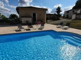 French Farmhouse Retreat with pool & superb views.