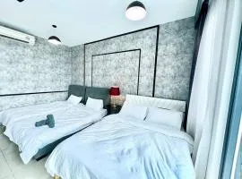 E 1-5Pax Cozy home 4 Bed Wifi TV Trefoil @Setia City Setia Alam SCCC