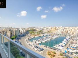 Seafront, Designer APT with Private Terrace & WIFI by 360 Estates，位于Pietà的酒店