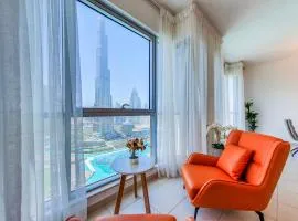 Downtown Luxury 2 bed Suite - Full Burj Khalifa and fountain View High floor