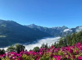 Ferienhaus Zillertal Panorama Blick Balkon Sauna