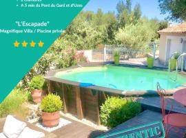 L'Escapade, Magnifique Villa avec Piscine，位于Collias的低价酒店