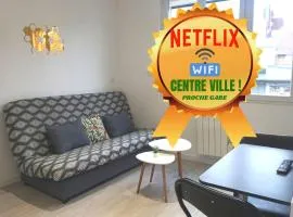 Cosy T2 Wifi Parking Proche gare CENTRE VILLE