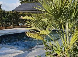 Maison typique privée - Sart Lez Spa - PINE COTTAGE- charme piscine，位于Sart的乡村别墅