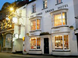 The Three Swans Hotel, Market Harborough, Leicestershire，位于哈波罗集市的酒店