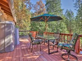 Deck w/ Forest Views: Quiet Twain Harte Cabin!