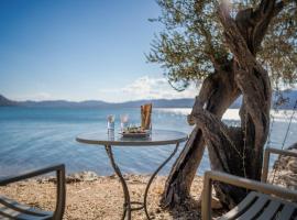 Traditional Stone House in Seafront Olive Grove A，位于Alyfantá的酒店