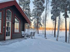 Lakeside log cabin Främby Udde Falun，位于法伦的酒店