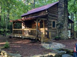 1850s Settlers Cabin at Wethero Ridge，位于亨德森维尔的酒店