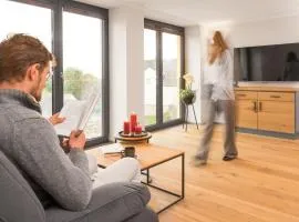 Ferienwohnung im Chaletstil Schlossblick 51 qm Wellness Fitness Sauna Bergrödelhof