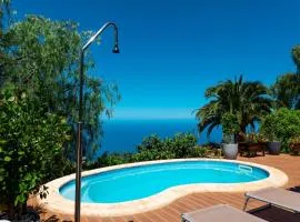 One bedroom villa with sea view private pool and furnished garden at Tijarafe