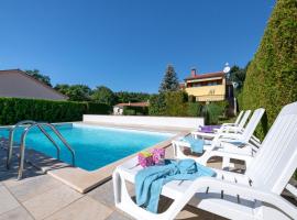 VILLA LIVIA with three nice apartments, swimming pool, childrens playground, barbecue and free parking，位于利兹扬的公寓