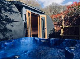 River Side Cabin with Hot tub Snowdonia，位于巴茅思的酒店