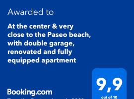 At the center & very close to the Paseo beach, with double garage, renovated and fully equipped apartment，位于阿尔姆尼卡的度假短租房
