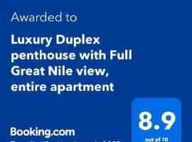 Luxury Duplex penthouse with Full Great Nile view, entire apartment