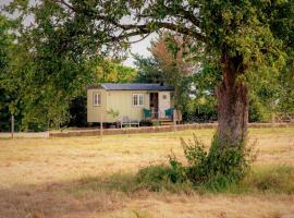 the abberton shepherds hut，位于伊夫舍姆的农家乐