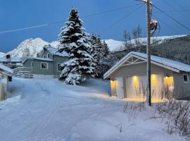 House with garage in central Lyngen，位于灵塞德的酒店