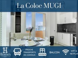 HOMEY LA COLOC MUGI - Colocation haut de gamme - Chambres privées - Balcon - Wifi et Netflix - Proche transports commun，位于安纳马斯的住宿加早餐旅馆