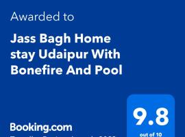Jass Bagh Home stay Udaipur I swimming pool I wedding I 87oo2o5865，位于乌代浦的乡村别墅