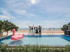 Angel Stay Pool Villa Pranburi บ้านพักปราณบุรี พูลวิลล่าปราณบุรี ติดทะเล，位于Ban Pru Yai的酒店