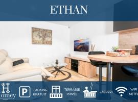 HOMEY ETHAN - Free Parking - Terrasse privée - Wifi et Netflix - Jacuzzi，位于Monnetier-Mornex的公寓