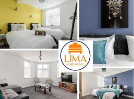 Lima Apartments Ltd-4 Beds-Large property -Long Stay Deal-Business-Parking，位于伯恩茅斯Dean Court附近的酒店