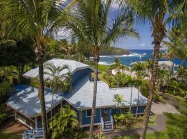 Ocean View Black Sand Beach House @ Kehena beach HI，位于帕霍阿的别墅