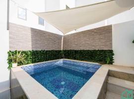 New 1bd with swimming pool 5mn to Lac Carthage，位于El Aouina的度假短租房