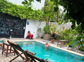 Tipsea Turtle Rooftop Hostel Gili Trawangan，位于吉利特拉旺安的民宿